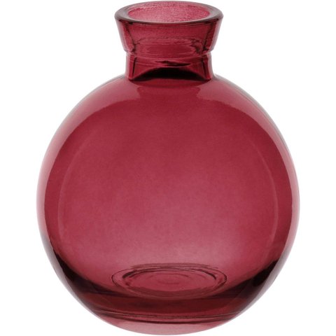 Vaso Garrafa Decorativo de Vidro Vinho 9x7x7cm Enfeite Sala Mesa Estante Flores