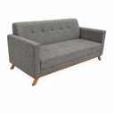 Ver imagem 2 de Sofá Living Madri 180cm 3 Lugares Molas Assento Espuma D23 - Cinza