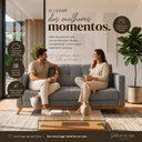 Ver mais imagens de Sofá Living Madri 180cm 3 Lugares Molas Assento Espuma D23 - Cinza