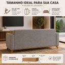 Ver imagem 6 de Sofá Living Madri 180cm 3 Lugares Molas Assento Espuma D23 - Cinza
