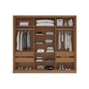 Ver imagem 4 de Guarda Roupa 3 Portas de Correr (1 C/ Espelho) e 4 Gavetas Valência Branco - Politorno