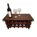 Ver imagem 3 de Adega Vinho Madeira 10 Garrafas Tipo Mesinha Cor Imbuia C05