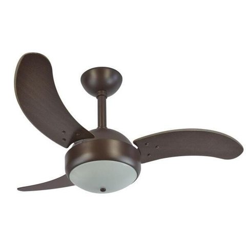 Ventilador de Teto Marrom Texturizado 3 Pás MDF Tabaco 220 V