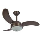 Ver imagem 1 de Ventilador de Teto Marrom Texturizado 3 Pás MDF Tabaco 220 V