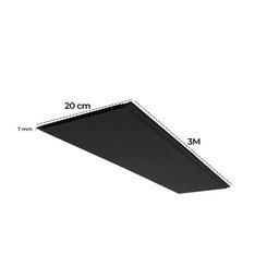 Forro de PVC 8mm 10 UN AZN - Preto - 5