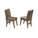 Ver imagem 4 de Mesa Quadrada Sala de Jantar com 4 Cadeiras Cedro/Off White Athenas Dobuê 90x90