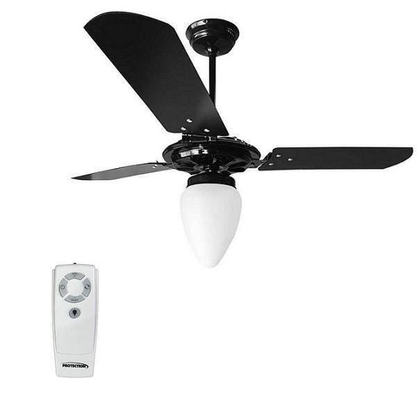 Ventilador de Teto com Controle Remoto Rico Preto - 110V - 1