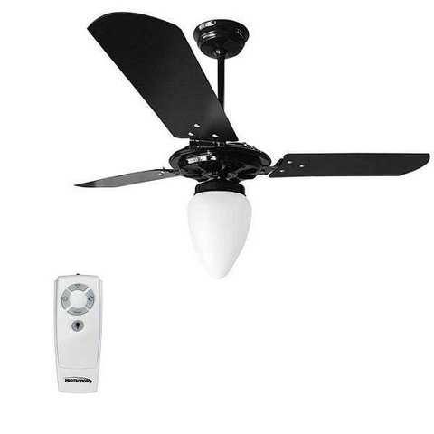 Ventilador de Teto com Controle Remoto Rico Preto - 110V