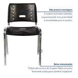 Cadeira Escritório Fixa Empilhável Hotel Auditório Elo - 8