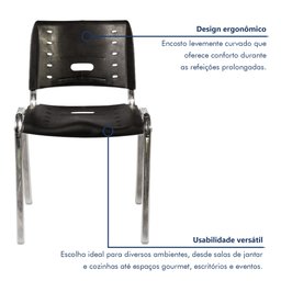 Cadeira Escritório Fixa Empilhável Hotel Auditório Elo - 5