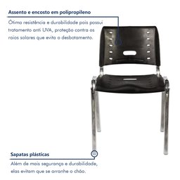 Cadeira Escritório Fixa Empilhável Hotel Auditório Elo - 7