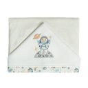 Ver imagem 1 de Toalha de Banho Bebê Menino Espacial Azul 87x88 Cm - Hug
