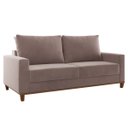 Ver imagem 2 de Conjunto Estofado Living 3 Lugares + 1 Poltrona Napoles Veludo Rosa - Casa Giulia