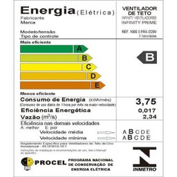 Ventilador de Teto Branco Texturizado 3 Pás MDF Branca 220 V - 3