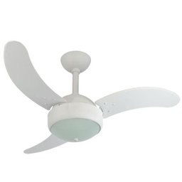Ventilador de Teto Branco Texturizado 3 Pás MDF Branca 220 V - 1