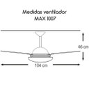 Ver imagem 2 de Ventilador de Teto Branco Texturizado 3 Pás MDF Branca 220 V