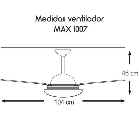 Ventilador de Teto Branco Texturizado 3 Pás MDF Branca 127V