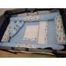 Kit Para Berço Cercadinho 9 peças 100% algodão - Nuvem Azul bebê - 1