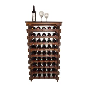 Adega Vinho Madeira 45 Garrafas Tipo Mesinha Cor Imbuia C05