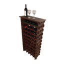 Ver imagem 2 de Adega Vinho Madeira 70 Garrafas Tipo Mesinha Cor Imbuia C05