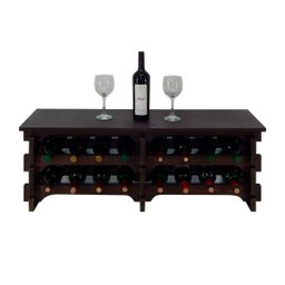 Adega Vinho Madeira 16 Garrafas Tipo Mesa Cor Imbuia C08 - 2
