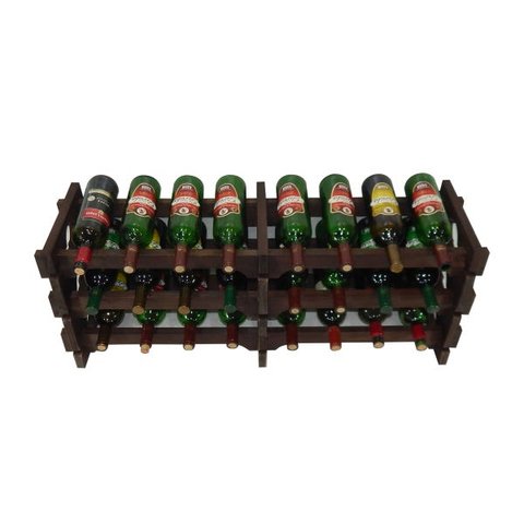 Adega Vinho Madeira 24 Garrafas Cor Imbuia C08