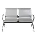 Ver imagem 2 de Longarina 2 Lugares Montreal Or Design 120 Cm (larg) Aço Cromado com Braços Externos