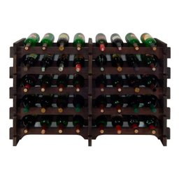 Adega Vinho Madeira 40 Garrafas Cor Imbuia C08 Cevey Adegas e Artesanatos - 1
