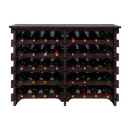 Adega Vinho Madeira 40 Garrafas Tipo Mesa Cor Imbuia C08 Cevey Adegas e Artesanatos - 3