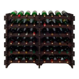 Adega Vinho Madeira 48 Garrafas Cor Imbuia C08 Cevey Adegas e Artesanatos - 1