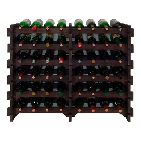 Adega Vinho Madeira 48 Garrafas Cor Imbuia C08 Cevey Adegas e Artesanatos