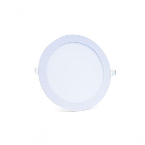 Plafon Led Slim 18w Redondo Embutir 6500k Branco Frio Bivolt - Kit com 5 Un.