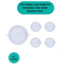 Ver imagem 2 de Plafon Led Slim 18w Redondo Embutir 6500k Branco Frio Bivolt - Kit com 5 Un.