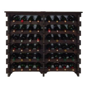 Adega Vinho Madeira 48 Garrafas Tipo Mesa Cor Imbuia C08 Cevey Adegas e Artesanatos