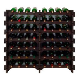 Adega Vinho Madeira 56 Garrafas Cor Imbuia C08 Cevey Adegas e Artesanatos - 1