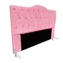 Ver imagem 2 de Cabeceira Solteiro Cama Box Quarto Estofada Barcelona 90cm:suede Rosa