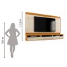 Painel para TV até 75 Polegadas 2,00m Savanna Off White / Cedro - 10