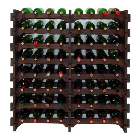 Adega Vinho Madeira 64 Garrafas Cor Imbuia C08 Cevey Adegas e Artesanatos