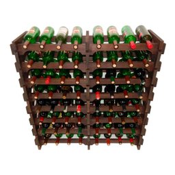 Adega Vinho Madeira 64 Garrafas Cor Imbuia C08 Cevey Adegas e Artesanatos - 2