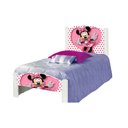 Ver imagem 2 de Cama Solteiro Infantil Adesivada Minie com Grade de Proteção