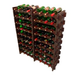 Adega Vinho Madeira 72 Garrafas Cor Imbuia C08 Cevey Adegas e Artesanatos - 2