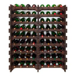Adega Vinho Madeira 72 Garrafas Cor Imbuia C08 Cevey Adegas e Artesanatos - 1