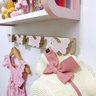 1 Prateleira Coração Rosa 60cm e 1 Cabideiro Formas Infantil:borboleta - 4