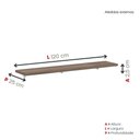 Ver imagem 2 de Prateleira de Parede 1200x250mm Walnut