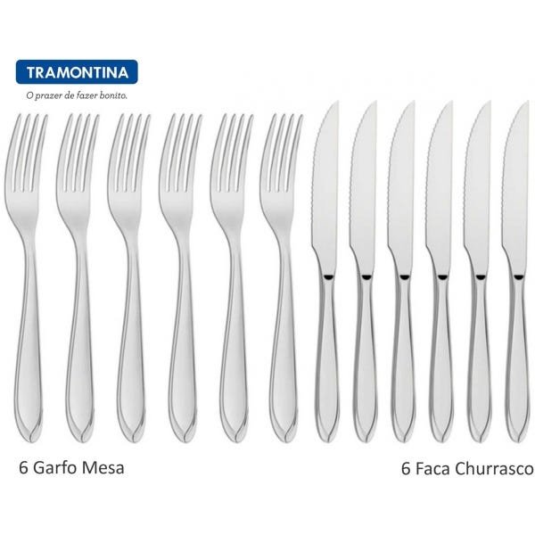 Garfo de Mesa Tramontina Inox as 12 pçs