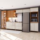 Ver imagem 1 de Armário de Cozinha Modulada Completa Fidelitá Berlim 7 Peças 420cm 14 Portas 3 Gavetas sem Tampo