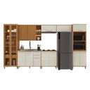 Ver imagem 2 de Armário de Cozinha Modulada Completa Fidelitá Berlim 7 Peças 420cm 14 Portas 3 Gavetas sem Tampo