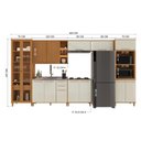 Ver imagem 4 de Armário de Cozinha Modulada Completa Fidelitá Berlim 7 Peças 420cm 14 Portas 3 Gavetas sem Tampo