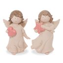 Ver imagem 1 de Conjunto Anjos De Resina Pequeno 10cm Coração Estrela