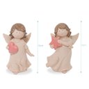 Ver imagem 2 de Conjunto Anjos De Resina Pequeno 10cm Coração Estrela